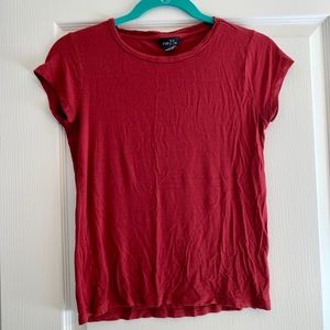 Rue 21 Maroon Cap Sleeve Crop Top